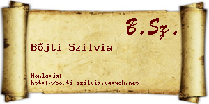 Bőjti Szilvia névjegykártya