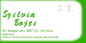 szilvia bojti business card